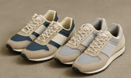 deux paires de sneakers rétro comparées côte à côte