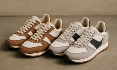 deux paires de sneakers rétro posées côte à côte