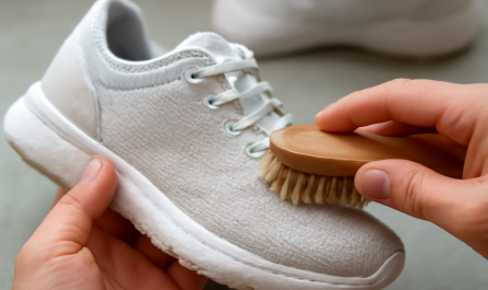nettoyage de sneakers mesh avec brosse douce
