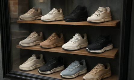 vitrine de sneakers au style streetwear