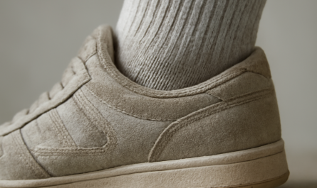 talon d'une sneaker frottant contre chaussette