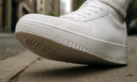 gros plan semelle sneakers sur trottoir urbain