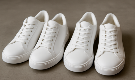 paires de sneakers blanches cote a cote