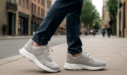 personne marchant en sneakers confortables en ville