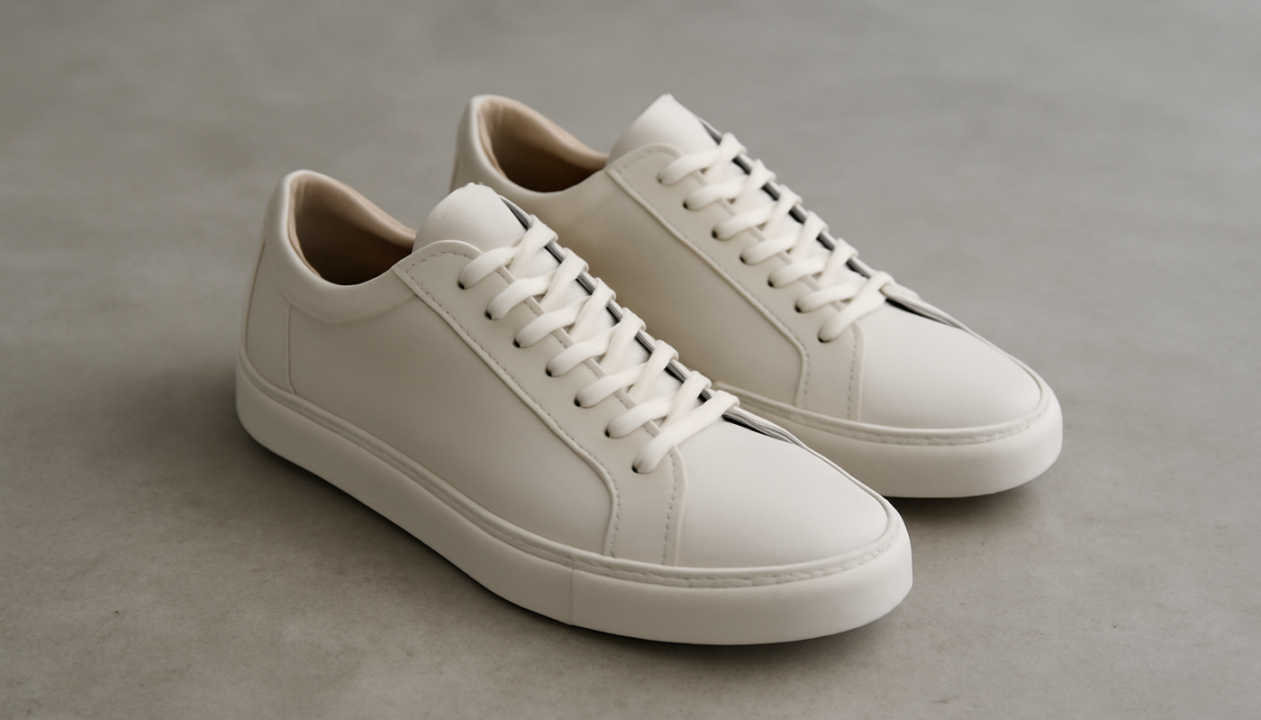 paire de sneakers au design épuré posée